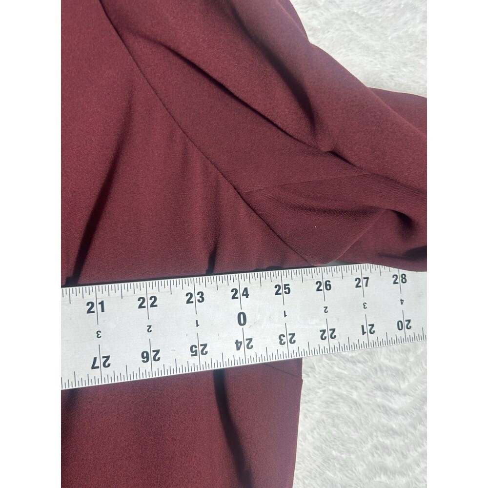 Lane Bryant Trench Coat Womens 22/24 Maroon Duster Light Weight‎ Officecore - Picture 7 of 9